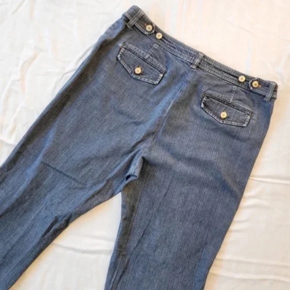 Anne Klein Vintage Boot cut Jeans with Flap Back Pockets - Picture 7 of 9